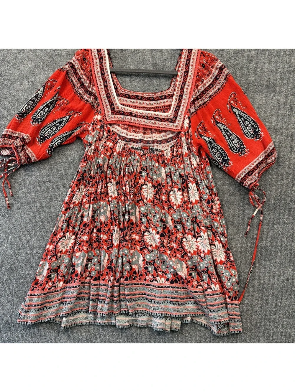 Free People Boho Red Midi With Pockets S